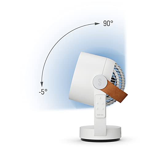 Stadler Form Leo - ventilador 3D con función de giro horizontal y vertical, gran alcance de hasta 8 m, color blanco con mando a distancia