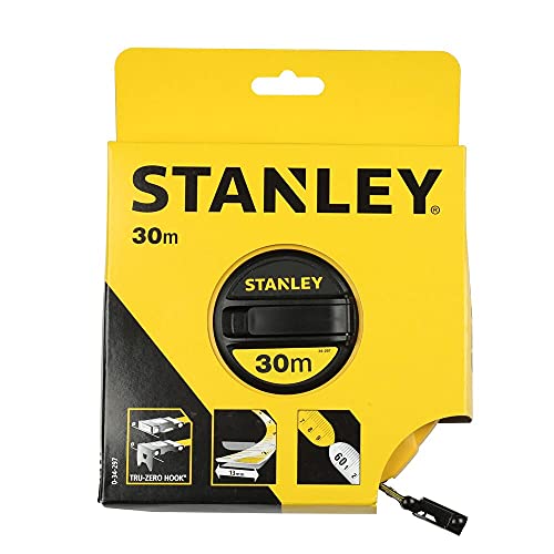 Stanley 0-34-297 Cinta métrica arrollable Fibra de Vidrio, 30 m, 30m