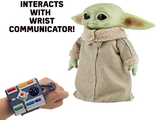 Star Wars Peluche de Baby Yoda de El Mandaloriano - Sonidos y Movimientos - Blando con Base Robusta - 28 cm - Regalo para Adultos y Niños de 3+ Años