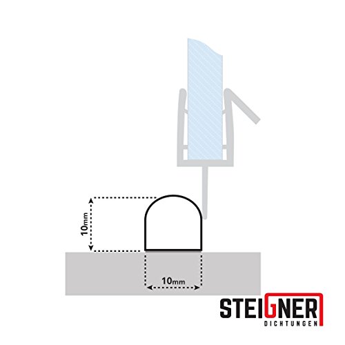 STEIGNER 80 cm Umbral de Acrílico de la Cabina de Ducha – SDD03 Altura 10 mm – Umbral Protección Contra la Fuga del Agua