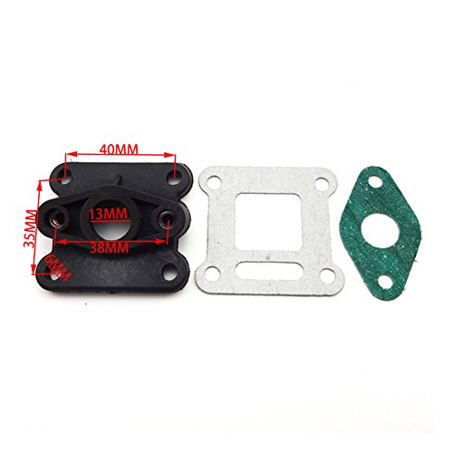 STONEDER Junta de tubo de admisión de colector de entrada para motor de 2 tiempos 47 cc 49 cc Mini Moto Quad 4 ruedas Dirt Bike Pocket Bike ATV