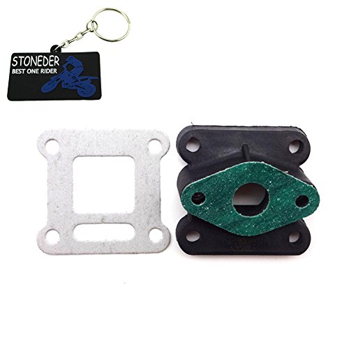 STONEDER Junta de tubo de admisión de colector de entrada para motor de 2 tiempos 47 cc 49 cc Mini Moto Quad 4 ruedas Dirt Bike Pocket Bike ATV