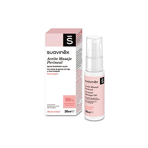 Suavinex 400270 – Aceite Masaje Perineal para Embarazadas, 98% Ingredientes de Origen Natural, Respeta el PH Vaginal, Aceite para Cuidar la Cicatriz de La Cesárea, 30 ml