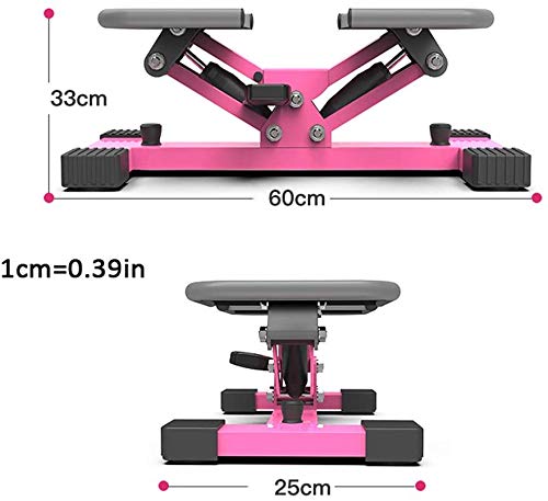 Subir y bajar Ejercicio aparatos de ejercicios, con pantalla LED, ultra silencioso escalera paso a paso, paso a paso el ejercicio aeróbico, Hogar, adecuado para personas que subir escaleras.,Rosado