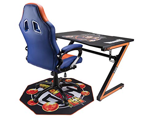 Subsonic - Asiento de Juego Sillón Gamer ergonómico, Silla Gaming giratoria de Oficina, con Licencia Oficial DBZ Dragon Ball Super San Goku, Naranja y Azul (PS4)