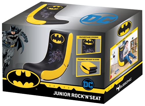 Subsonic - Batman - Silla De Juego Gaming Rock'N'Seat Junior - Asiento Gamer Para Habitación De Niños Y Adolescentes Con Licencia Oficial (PlayStation 5)