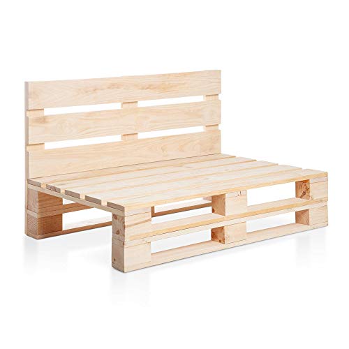 SUENOSZZZ-ESPECIALISTAS DEL DESCANSO Sofa PALETS Madera para Jardin sin Barniz, Sillón Palet sin Cojines. Palets Europeos con Respaldo y Asiento, Sofás para Patio, Palet Chill out