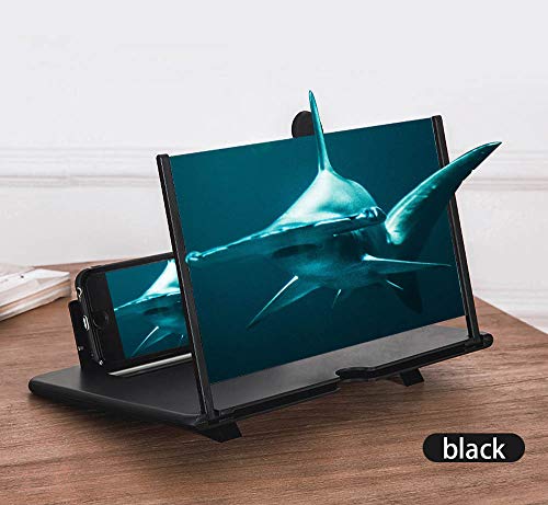 SUIFENG Lupa de Pantalla para Teléfono 12",Amplificadores de Pantalla 3D HD,Adecuado para Ver Películas y Videos en Todos los Teléfonos Inteligentes,Negro