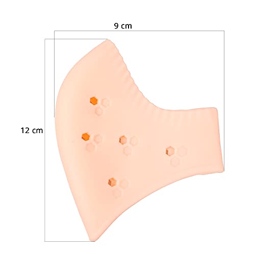 SULPO Pack de 4 pares - Taloneras de Silicona - Cómodas Taloneras con Orificio de Ventilación - Almohadillas Flexibles para Prevenir Grietas en Talones, Callos y Dolor - Talla Única