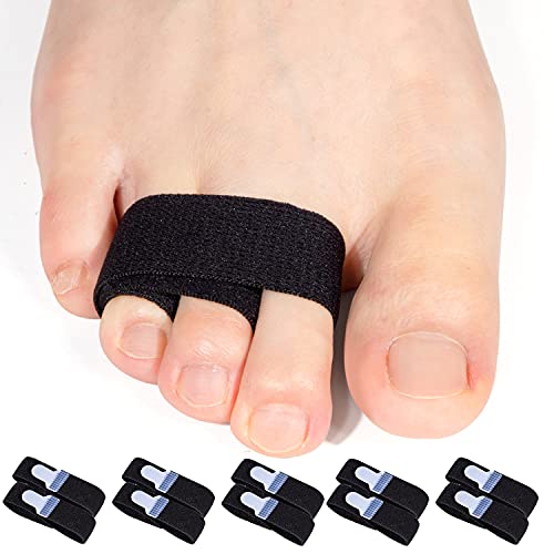 Sumiwish Vendajes enderezadores de puntas, 10 paquetes de envolturas para dedos de los pies, férulas para dedos superpuestos, con garras rotas, solapadas, dobladas, para hombres y mujeres