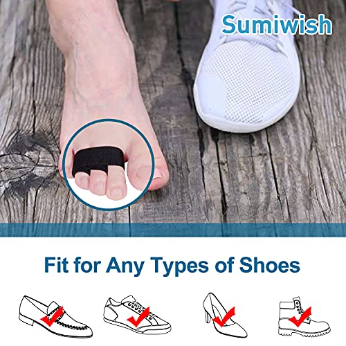 Sumiwish Vendajes enderezadores de puntas, 10 paquetes de envolturas para dedos de los pies, férulas para dedos superpuestos, con garras rotas, solapadas, dobladas, para hombres y mujeres