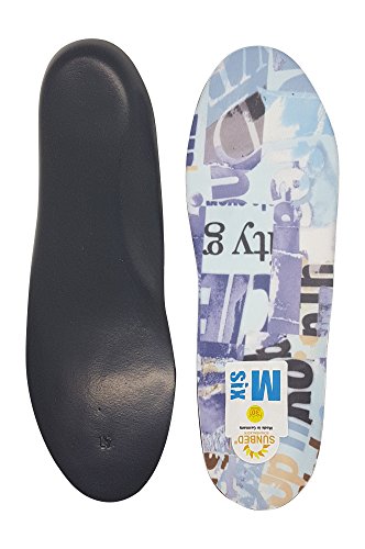 SUNBED-SIX anatomical Insole with Metatarsal Pad, Heel Cushion and Arch Support (UK G9 E43)