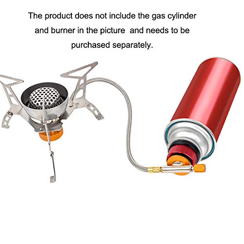 SUNFUA 2 Apagado Automático Adaptador de la Estufa de Gas Camping Adaptador para Botella Gas Hornilla Estufa de Camping al Aire Libre(Naranja)