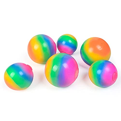 Sunshine smile Pelotas Antiestrés, Juguetes Antiestrés, Pelotas Sensoriales, ​Bolas Antiestrés de Color Arcoíris, Juguete para Niños, Juguetes Antiestres para Niños, Pelota Antiestres Adultos