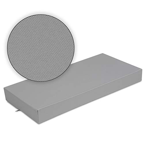 SuperKissen24. Cojín Colchón para Palet Sofá Banco 80x40 cm Asiento Cómodo e Impermeable para Muebles Terazza Exterior - Grigio