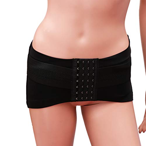 SUPVOX Cinturón de recuperación de Cadera posparto para Mujer recortador de Cintura Moldeador de Cuerpo Soporte de Hueso pélvico sacroilíaco (Talla XL Negro)