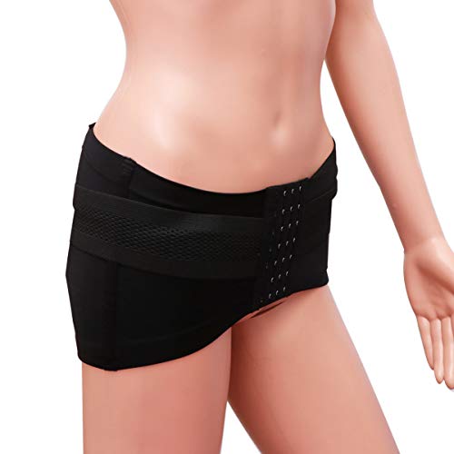 SUPVOX Cinturón de recuperación de Cadera posparto para Mujer recortador de Cintura Moldeador de Cuerpo Soporte de Hueso pélvico sacroilíaco (Talla XL Negro)