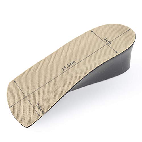 SUPVOX Par de Plantillas para Pie Medio Plantillas para Zapatos con Alzas Elevadora de PU Invisible para Mujer y Hombre 3.5 cm