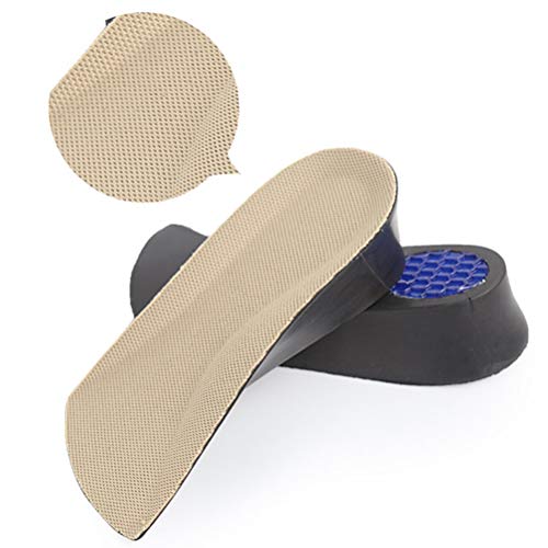 SUPVOX Par de Plantillas para Pie Medio Plantillas para Zapatos con Alzas Elevadora de PU Invisible para Mujer y Hombre 3.5 cm