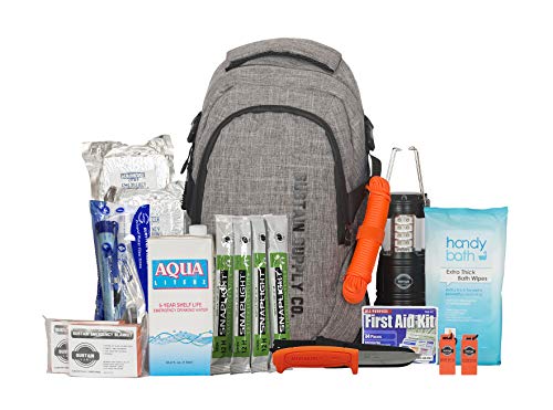 Sustain Supply Co. Essential 2-Person Bolsa de supervivencia de emergencia/Kit - Estar equipado para 72 horas de preparación de desastres con suministros básicos premium para 2 personas