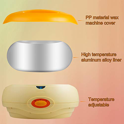 SWAWIS Calentador de Parafina, Calentador de Parafina para Manos y Pies con Accesorios, 200W Calentador de Cera de Parafina Incl. 2 x 450g de Parafina Proporciona a la piel hidratación