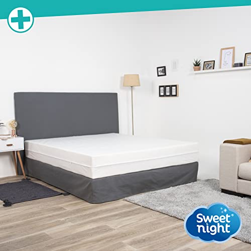 Sweetnight – Funda Integral de colchón, 90 x 190/200 cm | Antichinches de Cama y antiácaros | Renovación del colchón: Protección Completa del colchón, Cierre de Cremallera, sin Tratamiento químico