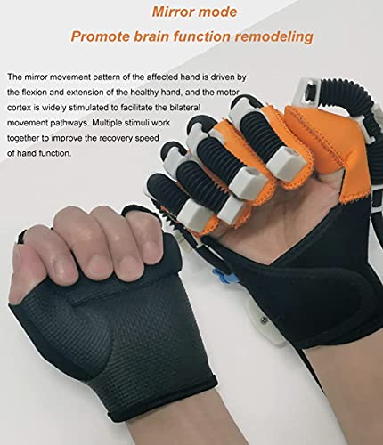 SXJXJXR Rehabilitación Entrenamiento Auxiliar Robot Guantes Equipo De Entrenamiento Ejercicio Cinco Dedos Cómodo Estiramiento Y Reposo De Las Manos Férula