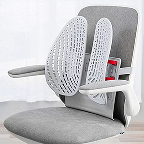 SXYB Cojín de Soporte Trasero, Respaldo ergonómico de Altura Ajustable, Almohada cómoda de Soporte Lumbar, para Silla y Asiento de Coche Respaldo Lumbar (Blanco)