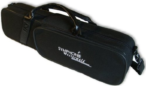 SYMPHONIE WESTERWALD® Flauta travesera con válvulas anulares (platos abiertos) y pie de Si, bañada en plata auténtica, funda de transporte y accesorios, nueva