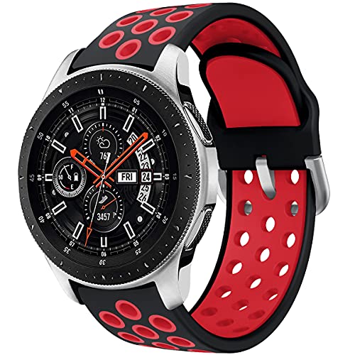 Syxinn Compatible para 22mm Correa de Reloj Galaxy Watch 46mm/Gear S3 Frontier/Classic Banda de Reemplazo de Silicona Deportiva Pulsera para Moto 360 2nd Gen 46mm/Huawei Watch GT/Ticwatch Pro