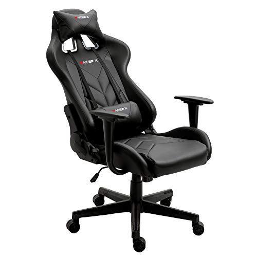 T-LoVendo Silla Gaming Oficina Racing Sillon Gamer Racer X Profesional Videojuegos PC, Universal