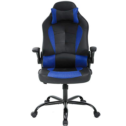 T-LoVendo TLVC66-BLUE Silla Gaming, Negro/Azul