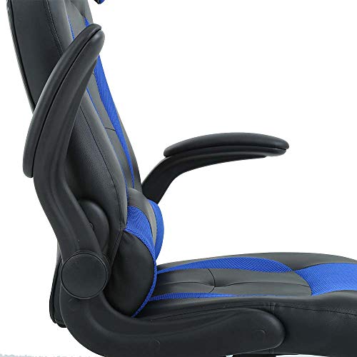 T-LoVendo TLVC66-BLUE Silla Gaming, Negro/Azul