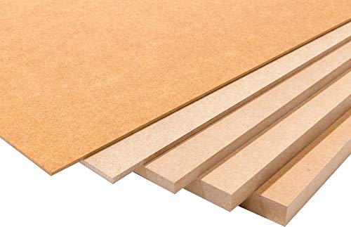 Tableros de madera DM (MDF) de 3MM. Tamaños disponibles A0, A1, A2, A3, A4, A5 (a elegir). Soporte para manualidades, decoración, láser, CNC, pirograbado, pintura. (A4 (5 piezas))