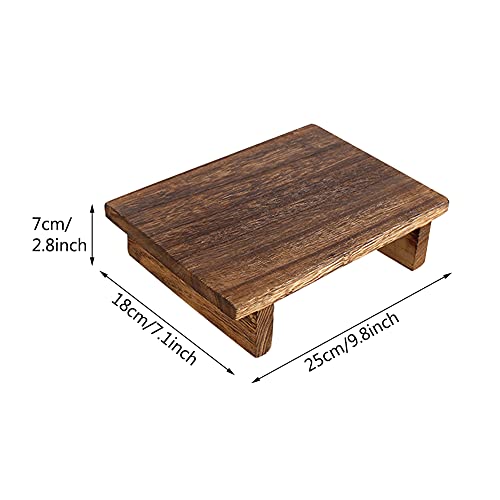 Taburete de madera para escalones de madera, taburete vintage de madera, perfecto para camas altas, alcanza lugares altos en la cocina, baño, ligero, 9.8 x 7.1 x 2.8 pulgadas (como se muestra)