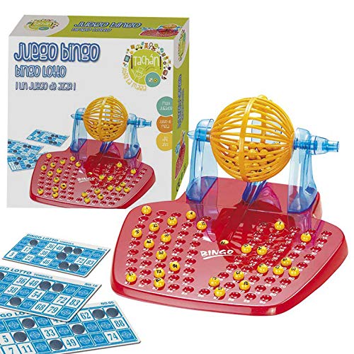 Tachan- Juego Bingo Lotto, Color Rojo/Amarillo/Azul (CPA Toy Group 10898)