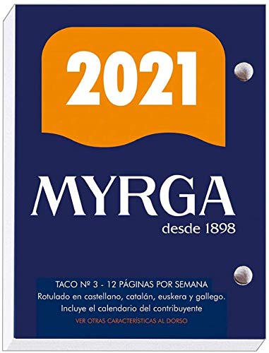 Taco calendario myrga sobremesa Nº 3 2022