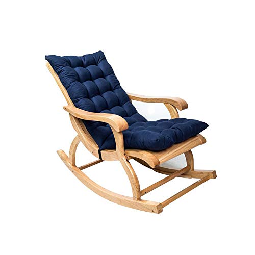 taianle 47 Pulgadas Patio Chaise Tumbona Cojín Exterior Interior Mecedora Sofá Cojín Columpio Banco Cojín Cojines Reclinables Sofá Cojín Estera Silla no incluida (Azul)