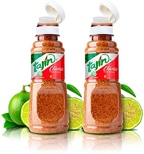 TAJÍN CLÁSICO CON LIMÓN 2 BOTES DE 142 G. Incluye Recetario con 6 Recetas para Hacer con Tajín.