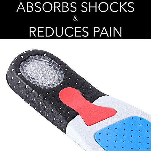 Takit Plantillas para Zapatos con Almohadillas de Gel - Alivia el Pie, Absorbe los Golpes - Perfectas para Deportes, Caminar, Correr, Senderismo - Para Hombres y Mujeres