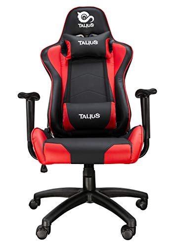 Talius Gecko V2 Silla Gaming Profesional, Ergonómica, basculante, Espuma Alta Densidad, Base y Ruedas Nylon, Gas Clase 4. Ideal para niños y Adultos. para Juegos, Oficina, Escritorio. (Rojo)