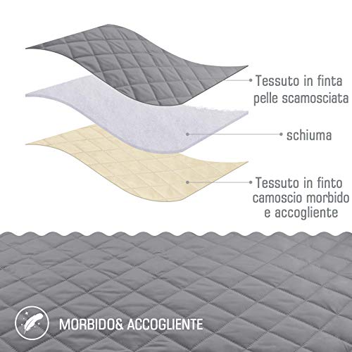 TAOCOCO Funda de Sofá Impermeable Funda de Cojín de Protección para Mascotas Funda de Sofá Antisuciedad(Gris Claro/ Chaise Izquierdo 240cm)