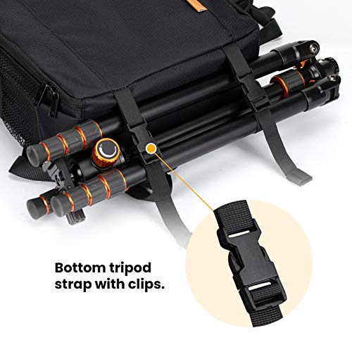 TARION TBS Mochila para cámara Mochila pequeña SLR Photo Mochila impermeable para cámara Mochila ligera y compacta para cámara con cubierta para la lluvia (negro)