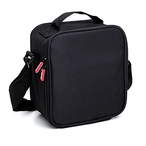 TATAY Urban Food Casual - Bolsa Térmica Porta Alimentos, 3L de Capacidad, 2 Tuppers Herméticas de Cristal de 0.57 l Incluídas, Color Negro, 22 x 12 x 21.5 cm