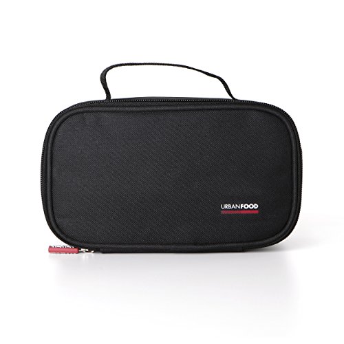 Tatay Urban Food Casual Mini Bolsa Térmica Porta Alimentos, 1.5L de Capacidad, con 1 Tupper Hermético de 0,5L de Plástico Libre de BPA, Color Negro. Medidas 21.5 x 9 x 12 cm