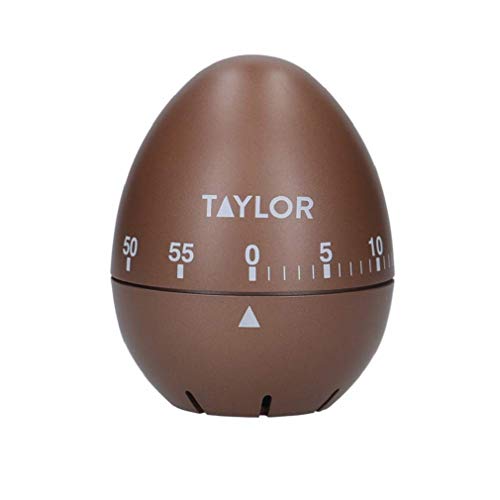 Taylor Temporizador de Cocina, Diseño con Forma de Huevo, Cocina Tradicional y Repostería, Alarma Giratoria de Cuenta Atrás, 60 Minutos, Cobre