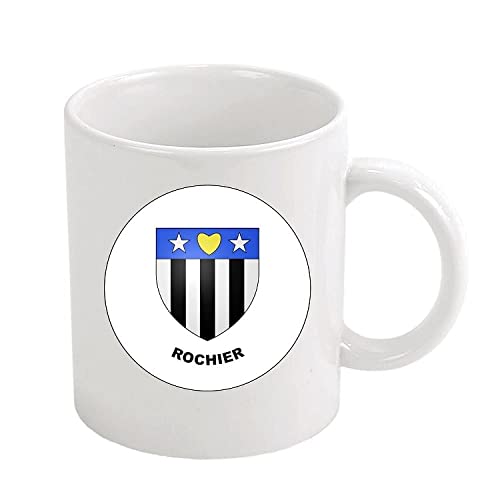 TAZA ESCUDO HERALDICO BLASON ARMORIAL FAMILLE ROCHIER VIVARAIS FRANCE