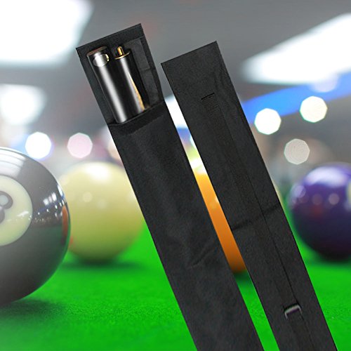 Tbest Piscina Cue Bag Nylon Pool Cue Billiard Stick Almacenamiento Estuche de transporte 1/2 3/4 Tamaño Negro (1/2 Tipo)