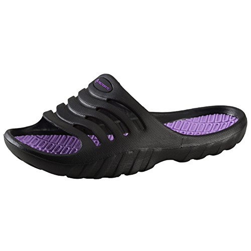 TECNOPRO Pamplona, Zapatilla Mujer, Schwarz/Lila, 36 EU