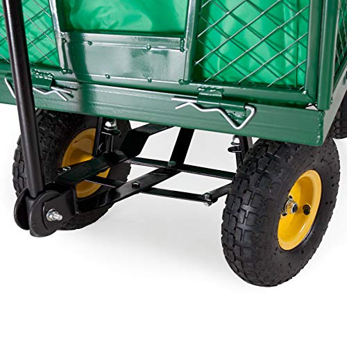 TecTake Carro de transporte carretilla de mano de jardin construccion max. carga 550 kg